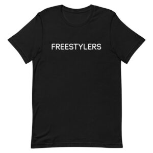 Freestylers - Black Short-Sleeve Unisex T-Shirt - White logo